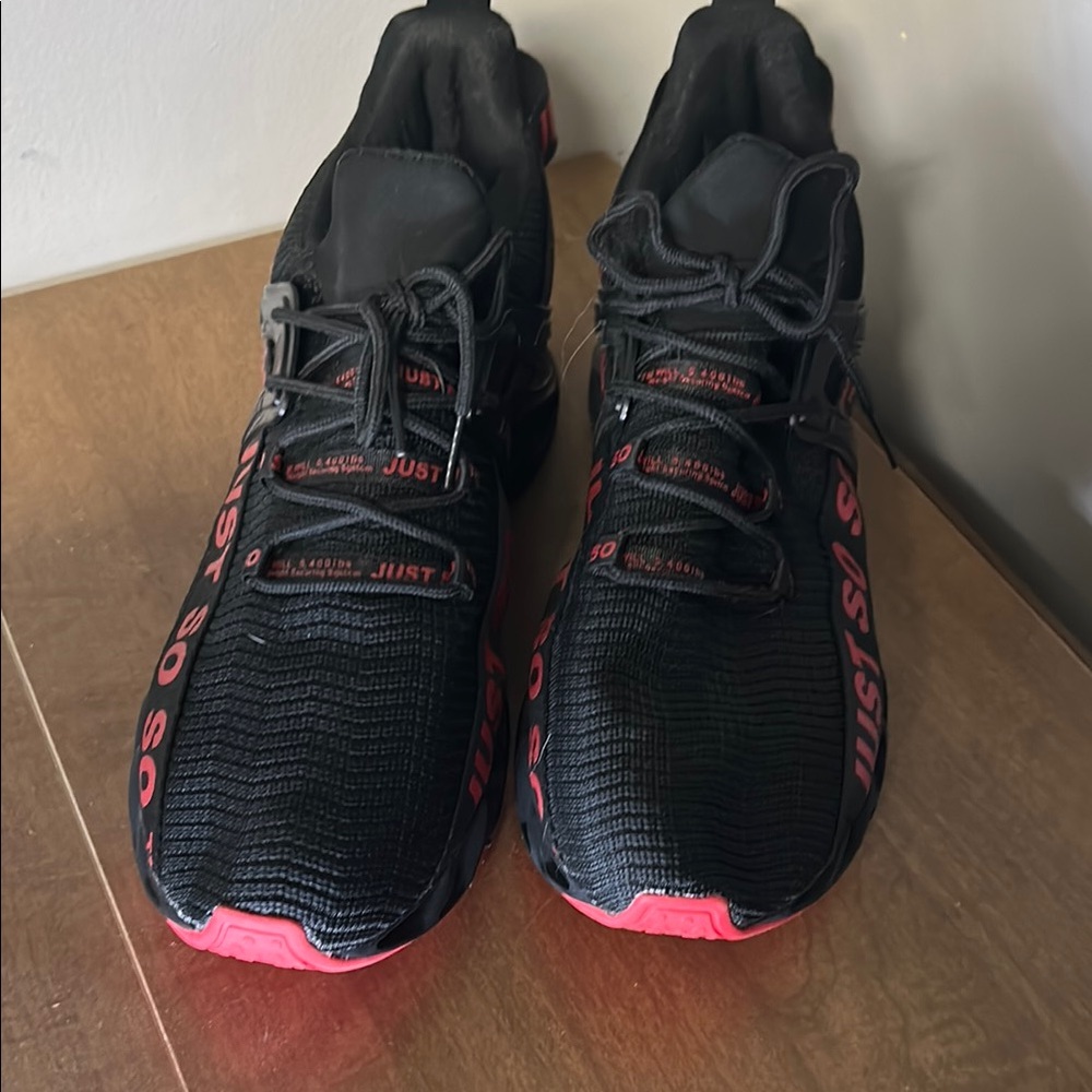 Black and Red Athletic Sneakers - Picture 2 of 3
